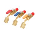 thumbnail image 3 of R134A R12 R22 Air Conditioning Refrigerant Charge Hose 1/4'' SAE Thread 60''/1.524m Long Red/Yellow/Blue Tube with Ball Valve, 3 of 8