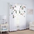 thumbnail image 4 of Goory Rideaux de Noël Luxe 2 Pcs Draperies Texturées en Lin Décoration Maison Rideau de Fenêtre Poche de Tringle Style Chambre-6 L:33 Pouces x H:83 Pouces, 4 of 6