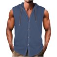 thumbnail image 1 of Birdeem Vest for Men Men Casual Solid Color Solid Color Sleeveless Hooded Blouse, 1 of 1