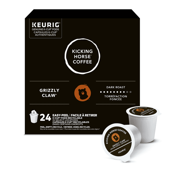 Kicking Horse Grizzly Claw, Dark Roast, K-Cup Coffee Pods