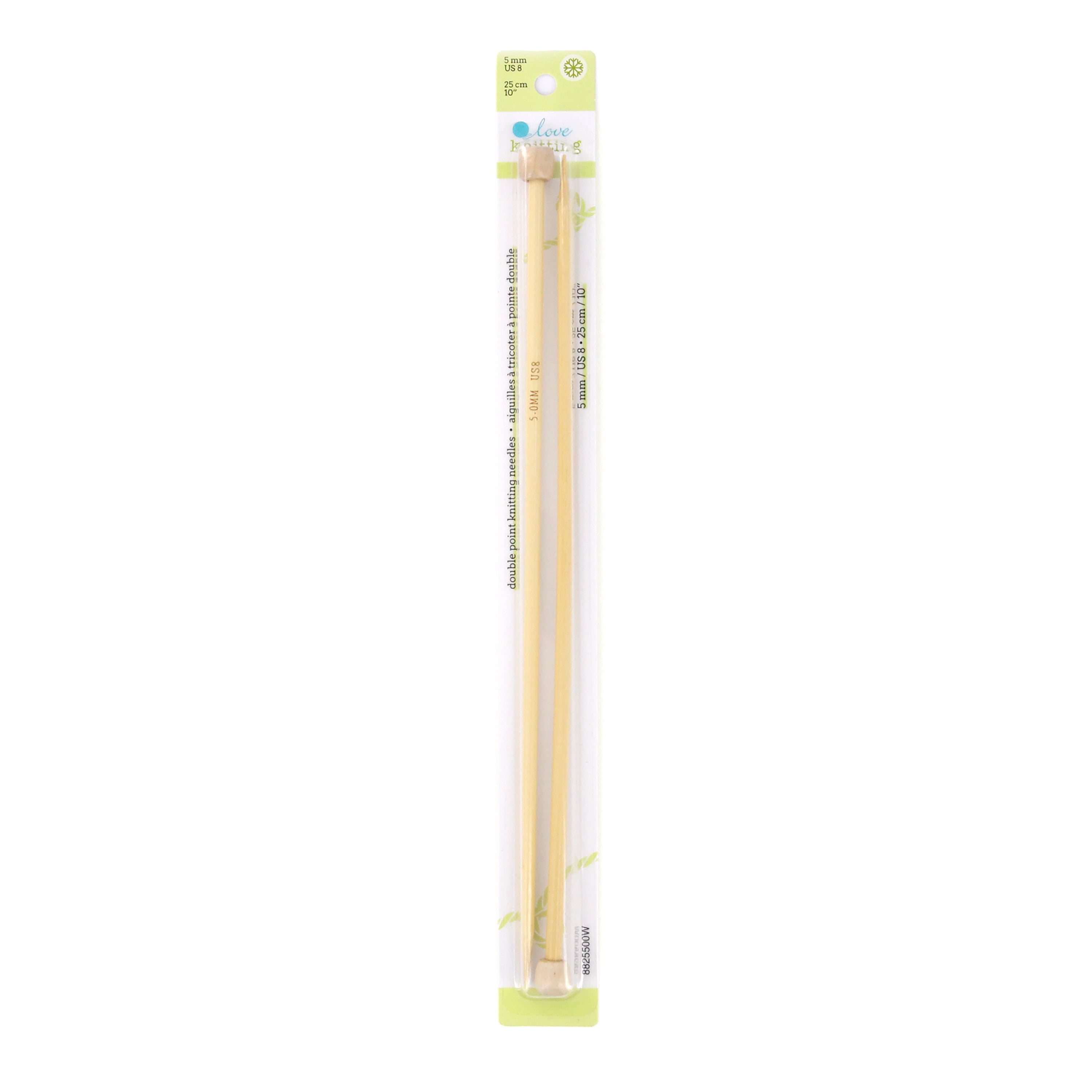 LOVE Knitting Bamboo Single-Point Needles, 25 cm (9.8 in.), 4.5 mm (0.18 in.)
