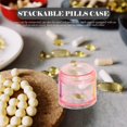 thumbnail image 3 of Stackable Pill Organizer, 7-Days Travel Pill Case, Pill Box for Pocket, Portable Medicine Vitamin Container Holder Medium Rainbow, 3 of 5
