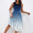 thumbnail image 4 of Ovzne Robes Grande Taille pour Femmes aux Formes Robe Femme Mode Robes pour Femmes Été Décontracté Col Rond Sans Manches Uni Robes de Plage Boho Robe Robe de Printemps Liquidation, 4 of 7