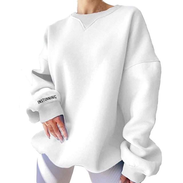 Timegard Womens Oversized Sweatshirts Crewneck Long Sleeve Loose Pullover Tops Fall Winter Fashion