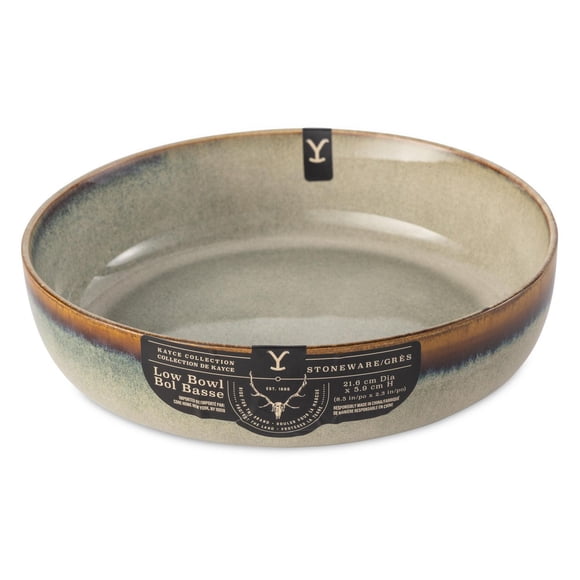 Yellowstone Stoneware Low Bowl, Kayce Collection