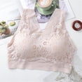 thumbnail image 4 of Timegard 2pc Lace Bras for Women Wireless Breathable Lace Flower Full Coverage Support Comfy Daily Bralette, 4 of 4