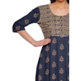 thumbnail image 3 of Moomaya Kurtis Imprimés Ligne A pour Femmes Kurta à Manches 3/4 Tunique d'Été, 3 of 5