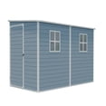 thumbnail image 4 of Remise de Rangement, Trousse d'Entrepôt Extérieure en Résine Grise 8 Pi X 4 Pi, avec Doubles Fenêtres au Design Imperméable, Pièce de Rangement Extérieure Verrouillable et Robuste pour Meubles de Patio, Jardin et Articles Divers, 4 of 8