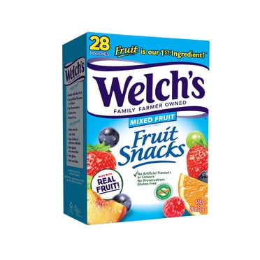 Welch's Collations aux Fruits, Fruits Mélangés, Boîte de 28 Sachets, Sans Gluten