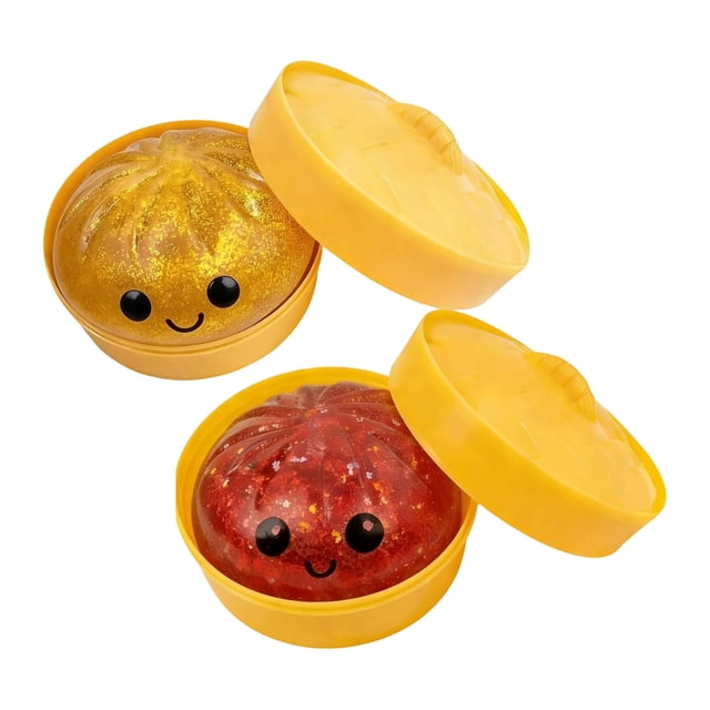 2PCS Dumpling Squishy Toys, Slow Rising Squeeze Cube Sensory Fidget Toys for Classmates, Birthday Gifts Party Favors Christmas Stress Relief Toys