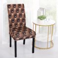 thumbnail image 1 of REGALWOVEN Stretch Spandex Dining Chair Cover Chair Seat Slipcover, Coffee Color, 1 of 10