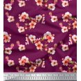 thumbnail image 1 of Soimoi Crepe Silk Fabric Blossom Floral Printed Fabric 1 Yard 42 Inch Wide, 1 of 5