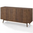 thumbnail image 4 of Pemberly Row Buffet Bahut de Style Mi-Siècle en Bois à 3 Tiroirs, Brun, 4 of 16