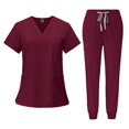 thumbnail image 3 of Female Scrub Set V Neckline Nurse Workwear for Beauty Center SPA Cosmetology S, 3 of 8