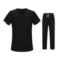 thumbnail image 2 of Tachiuwa Unisex Scrubs Set Classic Durable Male Female Skin Friendly Nurses Week Gift S, 2 of 9