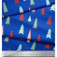 thumbnail image 2 of Soimoi Blue Heavy Canvas Fabric Christmas Tree Print Fabric by Yard 58 Inch Wide, 2 of 3