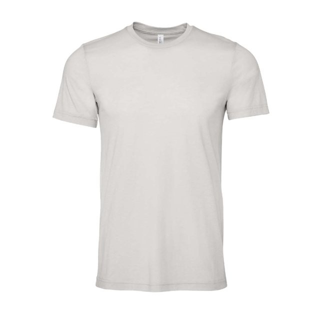 BELLA+CANVAS T-Shirt Unisexe Col Rond Tri-Mélange Manches Courtes, m, Tri-Mélange Ciment