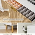 thumbnail image 4 of Yiwa Commode Moderne à 5 Tiroirs, Armoire de Rangement en Bois avec Poignée Dorée pour Couloir, Entrée, Chambre, 4 of 7