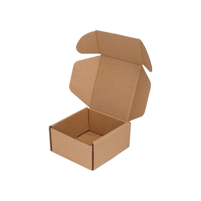 Small Shipping Boxes,Brown Corrugated Cardboard Box ,Small Box For Packaging Small Business,Corrugated Cardboard Box For Mailing Mailer Packing,Packing, Mailing, Moving, Business,4x4x2 in