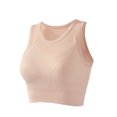 thumbnail image 1 of Bigersell Wireless Bralette V-Neck Wire-Free Bra Support Women Plus Size Bras Wireless Balconette Bra Style R-228 Basic Bra Strap Nylon Balconette Bra Feature Everyday Bras Underwear Pink M, 1 of 5