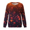 thumbnail image 4 of KIHOUT Chandails Molletonnés pour Femmes en Liquidation, Hauts Blouse à Manches Longues d'Automne et d'Hiver à Col Rond à Imprimé Floral, Coupe Ample, Taille P-2TG, 4 of 5