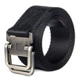 thumbnail image 1 of Men Belt Dual Alloy Buckle All-match Adjustable Webbing Belt Canvas Web Belt, 1 of 9