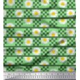 thumbnail image 1 of Soimoi Poly Georgette Fabric Stripe,Square & Daisy Floral Print Sewing Fabric Yard 42 Inch Wide, 1 of 1