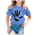 thumbnail image 2 of TZEWGL Hauts à Manches Courtes Imprimés Graphiques Roses Col Rond pour Enfants Vêtements pour Filles Garçons Taille 3-4T, 2 of 4