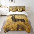 thumbnail image 2 of YST Deer 7 Piece Bed in a Bag Twin Size,Deer Antler Comforter Set,Rural Hunting Theme Down Comforter,Rustic Countryside Style Fitted Sheet,Wild Animals Bedding Sets for Bedroom Decor, 2 of 5