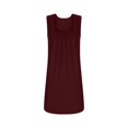 thumbnail image 4 of Birdeem Womens Summer Fashion Solid Square-Neck Sleeveless Pullover Dress, 4 of 12