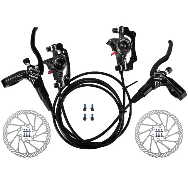 moobody Bicycle Hydraulic Disc Brakes Front Rear Calipers Set for MTB Mountain Bike Left Right Brake Lever Kit with 160mm Disc Rotor