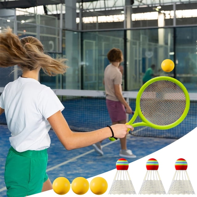 EGNMCR Pool Toys, Baby Toy, Toddler Toys Children Badminton Racket Set Double Tennis Rackets Parent Child Interactive Indoor Outdoor Elementary School Students Sports Toy Gift Plastical Badminton