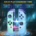 thumbnail image 4 of Remplacement pour Manette Switch Compatible avec Switch/Lite/OLED, Manette Sans Fil Prenant en Charge la Double Vibration, Gyroscope 6 Axes, Réveil, Commandes de Mouvement, Capture d'Écran, G/d, 4 of 7