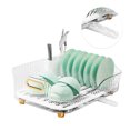 thumbnail image 3 of Large Dish Racks for Kitchen Counter,Dish Drying Rack for Vegetables and Fruits Detachable Dish Drainer Organizer Shelf with Utensil Holder Set, 3 of 8