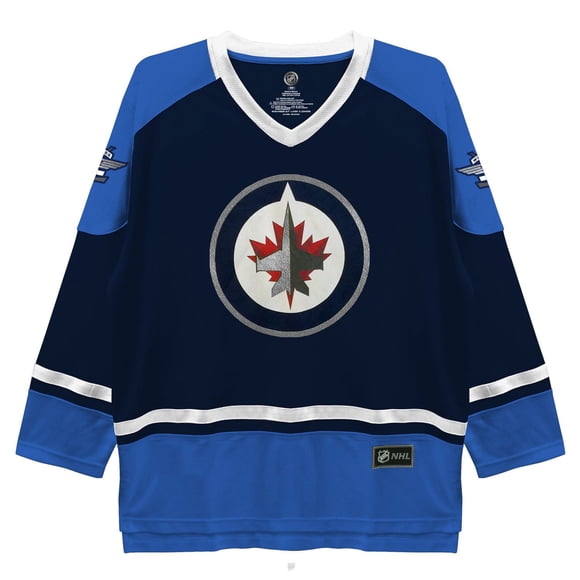 NHL Winnipeg Jets Mens Long Sleeve Deluxe Fan Jersey Sweater