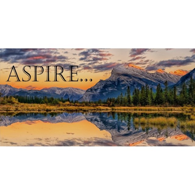 Aspire Mountain Lake Photo License Plate
