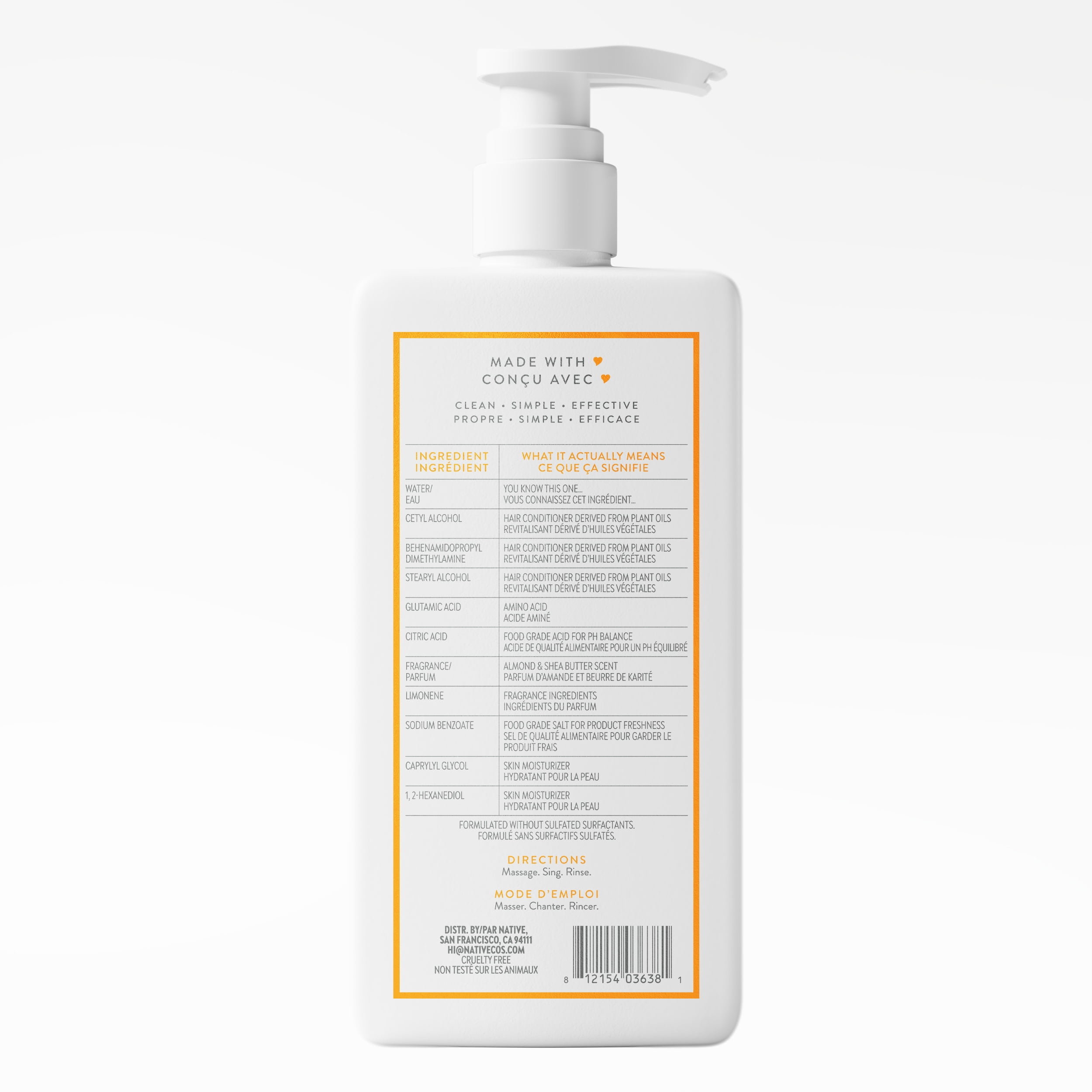Revitalisant fortifiant Native, Amande et beurre de karité, 487 mL