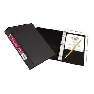 Binder de vue durable, 5 1/2 x 8 1/2, noir