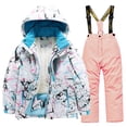 thumbnail image 1 of Hiiyo Winter Kids Fleece Lined Ski Jacket & Pants Set Winter Snowboarding Snow Suits, 1 of 2