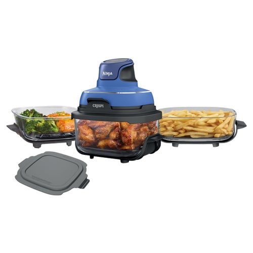 Remis à Neuf - Ninja Crispi Système de Cuisson à Air en Verre Portable 5-en-1, 3 Contenants et Couvercle
