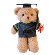 Qocolhg Bear with Graduation Cap Toys Class of 2025 Graduation Plush Stuffed Teddy Bear Animal Dog Graduation Cap and Gown with Greeting Card and Bag for Graduation Day Gift(Graduation Bear)