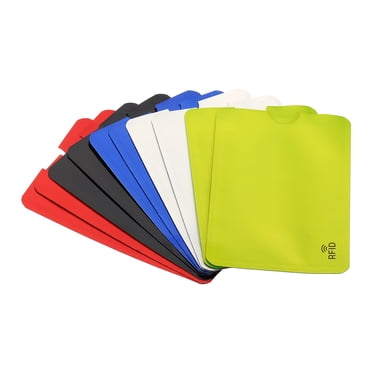 Unique Bargains RFID Blocking Sleeves Identity Theft Prevention Credit Cards Secure Protector Holders Sleeves 5Color 10Pack