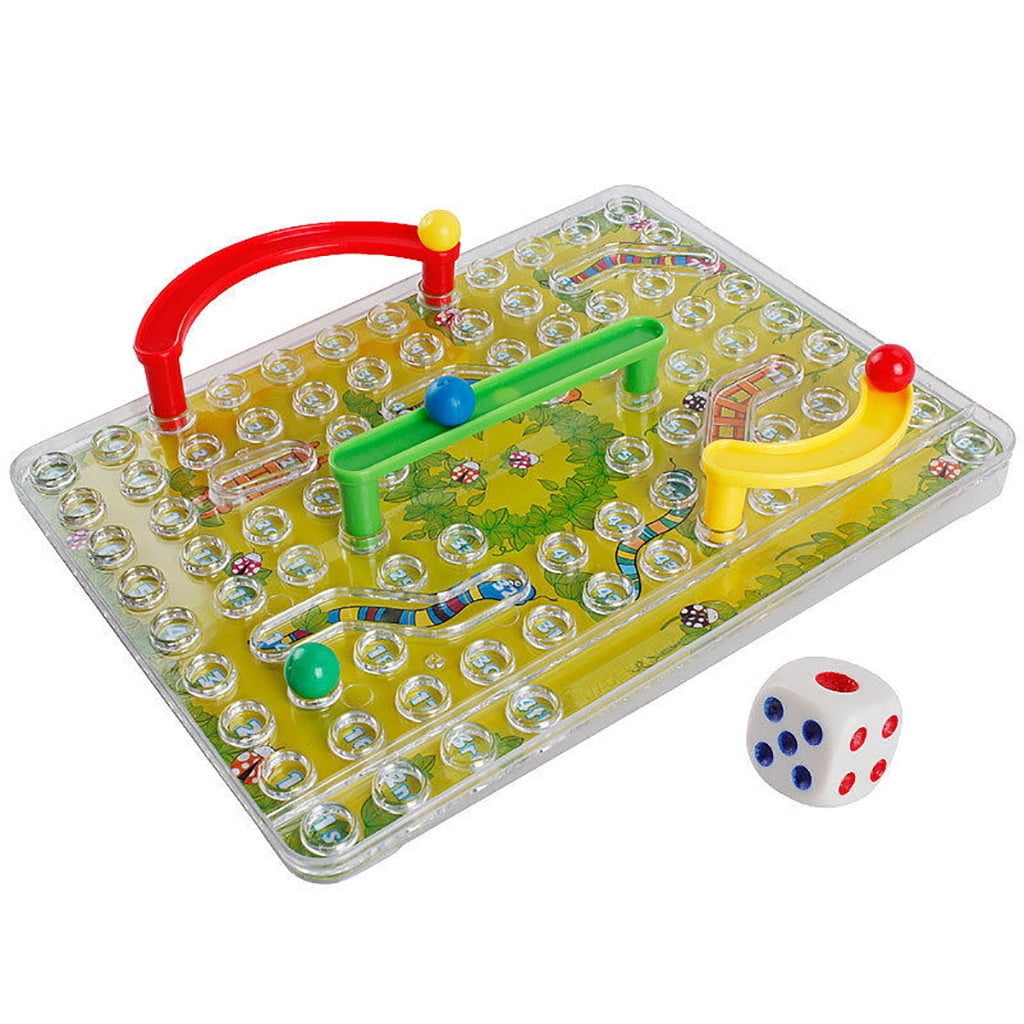 3D Snakes And Ladders Board Game Classic Family Strategy Table Game Educational Kids Game Wooden Board Game Indoor Activity Game Traditional Tabletop Game 10.4 Inch 0.65 Lb