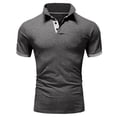 thumbnail image 2 of BOBOGOJP Polo Shirts For Men Casual Short Sleeve Solid Color Stretch Shirt Classic Ribbed Golf Shirts (Beige,8XL), 2 of 4