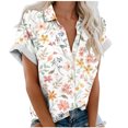 thumbnail image 1 of Japceit Blouses pour Femmes Décontractées Imprimées à Manches Courtes, 1 of 9