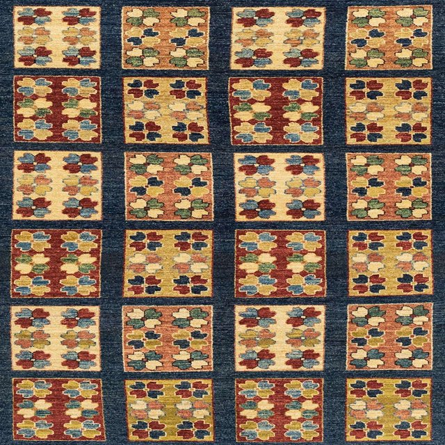 Ahgly Company Indoor Square Abstract Bakers Brown Abstract Area Rugs, 4' Square