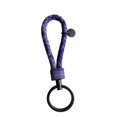 thumbnail image 2 of Leather Braided Woven Rope Keychain Lovely DIY Bag Hanging Pendant Exquisite Key Chain Car Keyring Holder Metal Jewelry for Men Bicolor Purple, 2 of 9