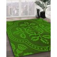 thumbnail image 3 of Ahgly Tapis d'Intérieur Lavable en Machine Carré Vert Émeraude Profond Transitionnel, 7 Pieds Carré, 3 of 7
