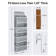 thumbnail image 4 of Yecaye 4-Shelf Over-the-Door Hanging Organizer, Grey, 1 Count, 4 of 11