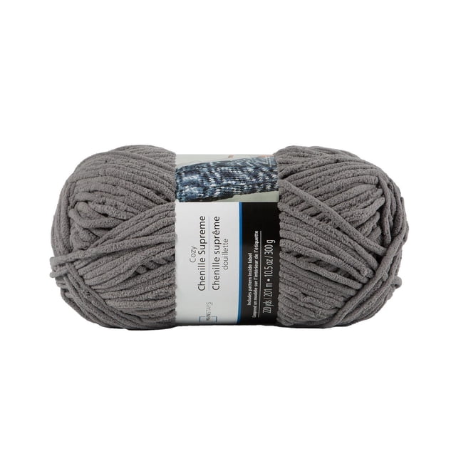 Fil en Chenille Gris Foncé Confortable MAINSTAYS